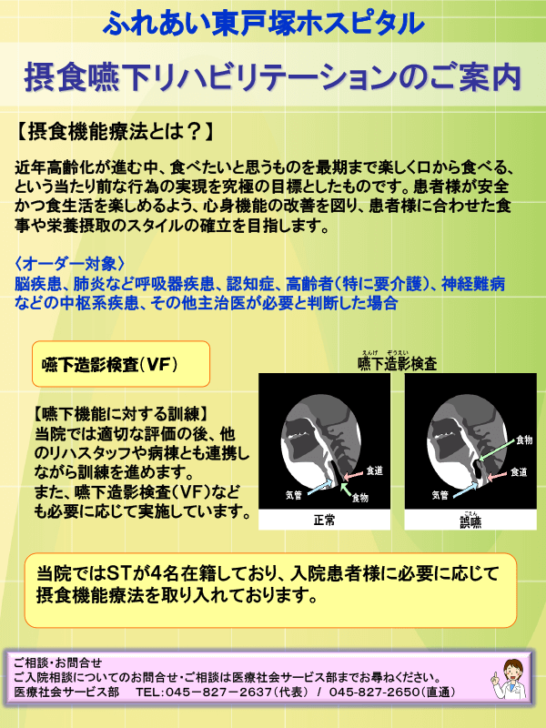 摂食嚥下障害のリハビリテーションのご案内(1)