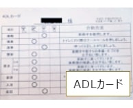 ADLカード[写真]