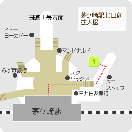 茅ヶ崎駅近隣地図[地図]